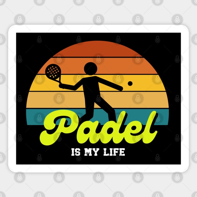 Padel Lover Retro Design Magnet by ARTSYVIBES111